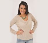 Blusa Gola V | Ref. MR 227 - Marrom